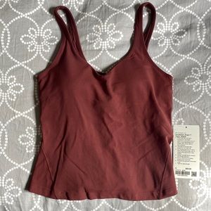 NWT Lululemon size 8 align tank waist length in smoky red